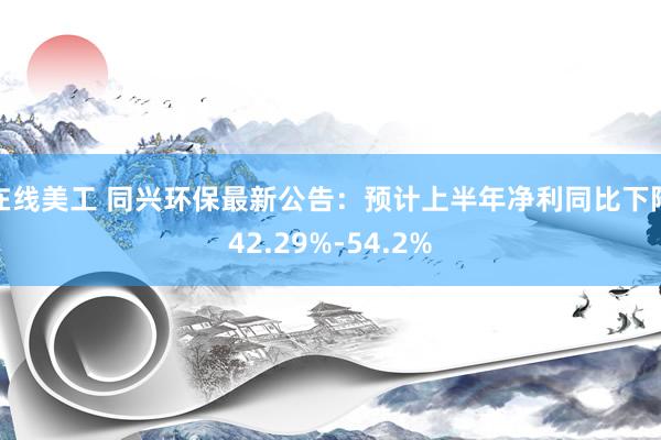 在线美工 同兴环保最新公告：预计上半年净利同比下降42.29%-54.2%