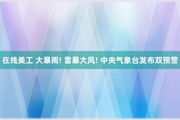 在线美工 大暴雨! 雷暴大风! 中央气象台发布双预警